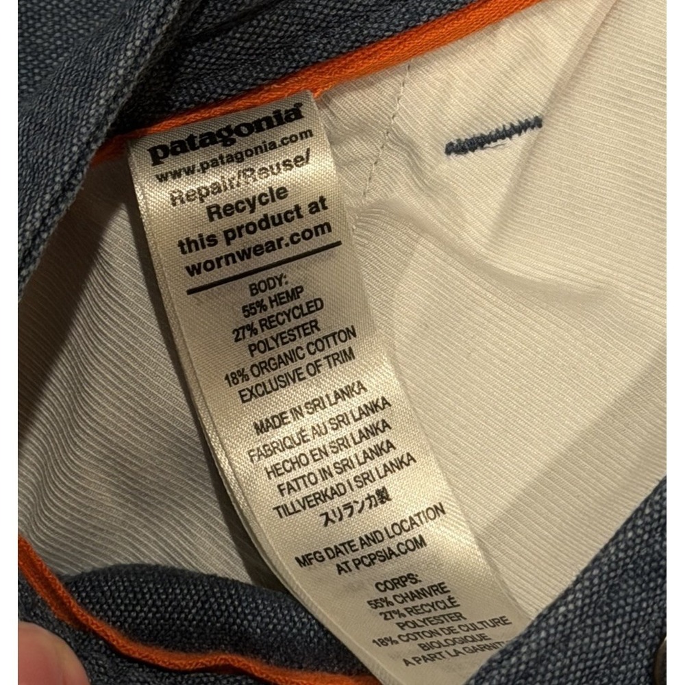 Patagonia All Season Hemp Canvas Double Knee Utility Pants Blue Women's Size‎ 10 - Picture 6 of 8